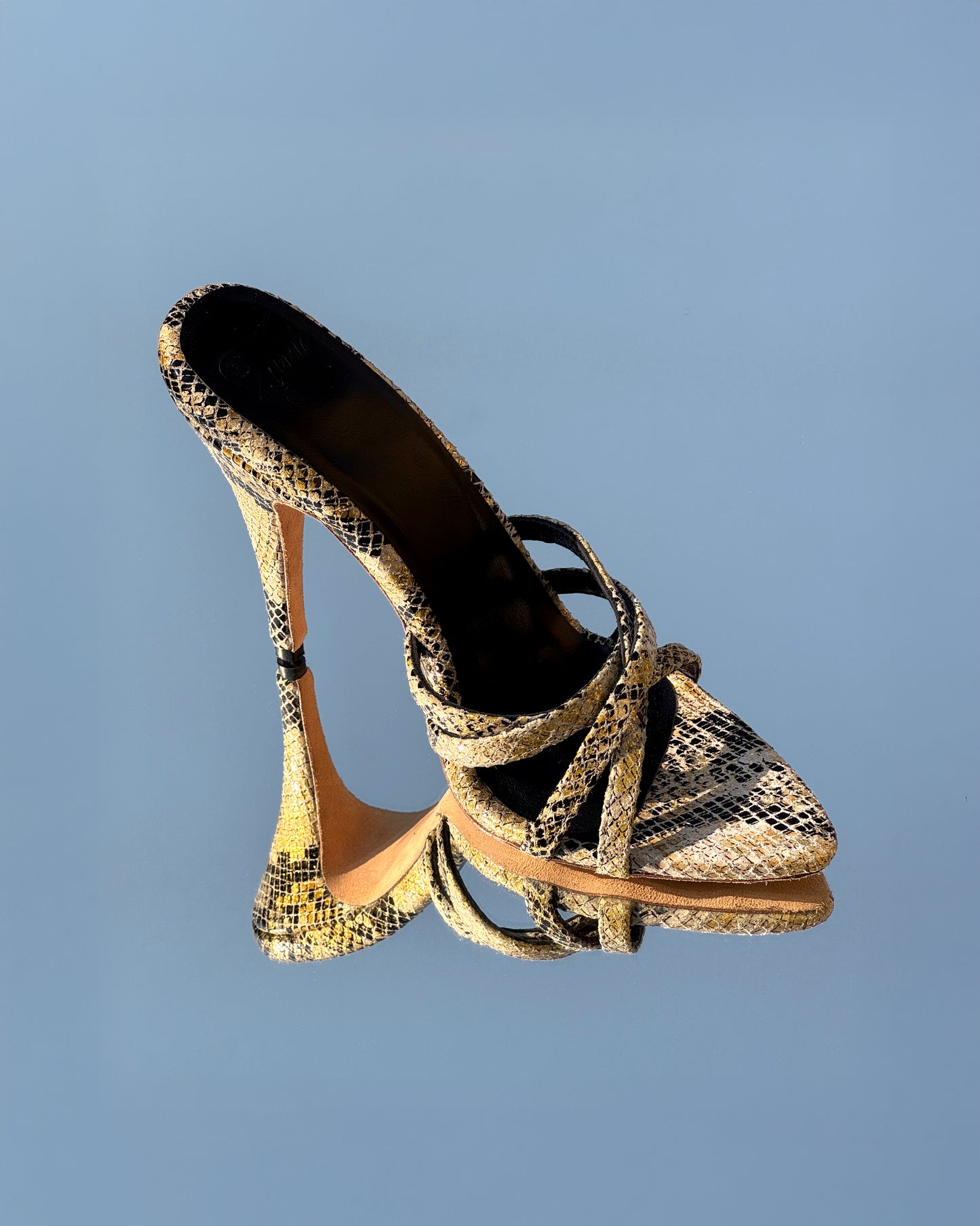 Vivi- Black and Gold Python Print - Limited Edition
