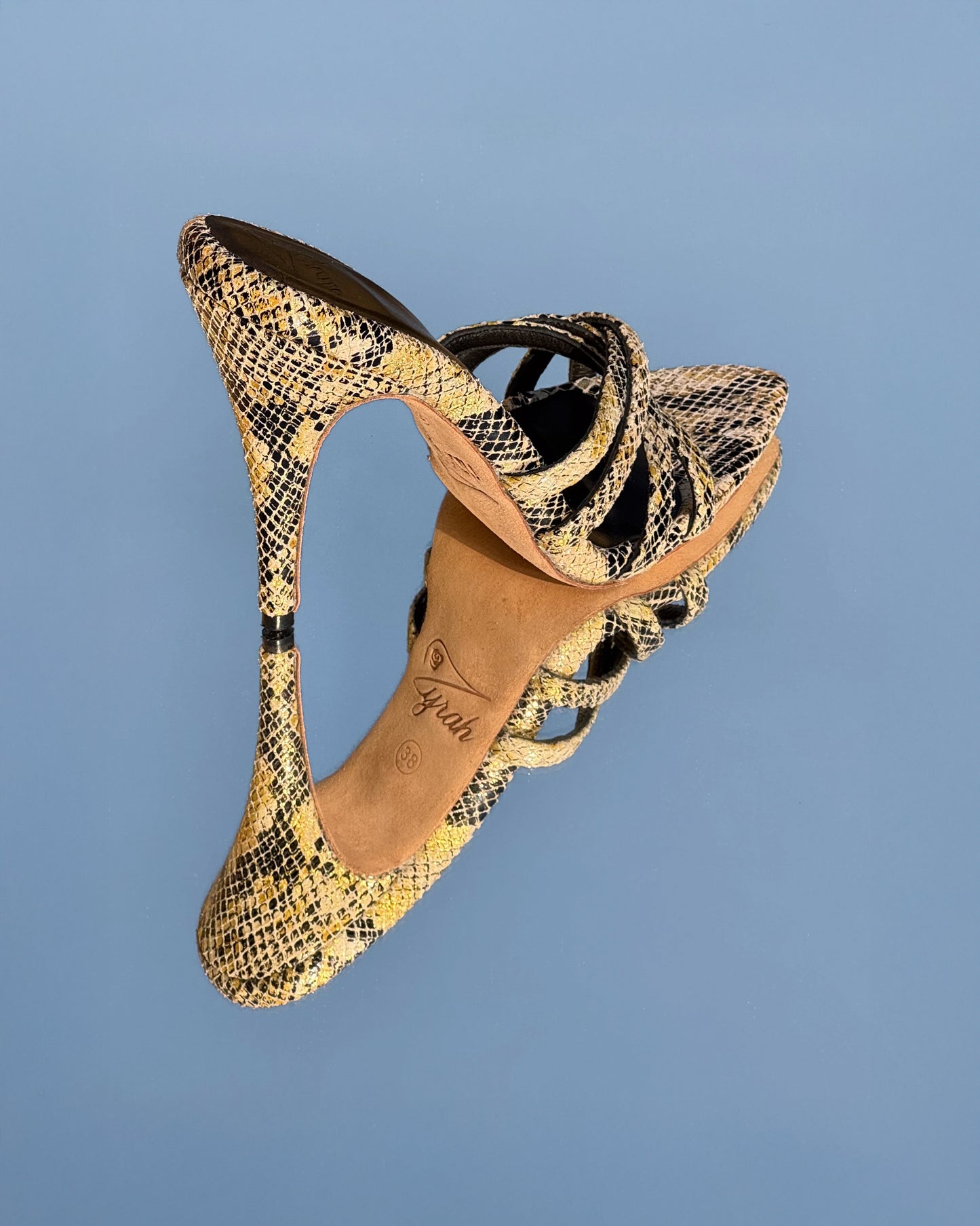 Vivi- Black and Gold Python Print - Limited Edition