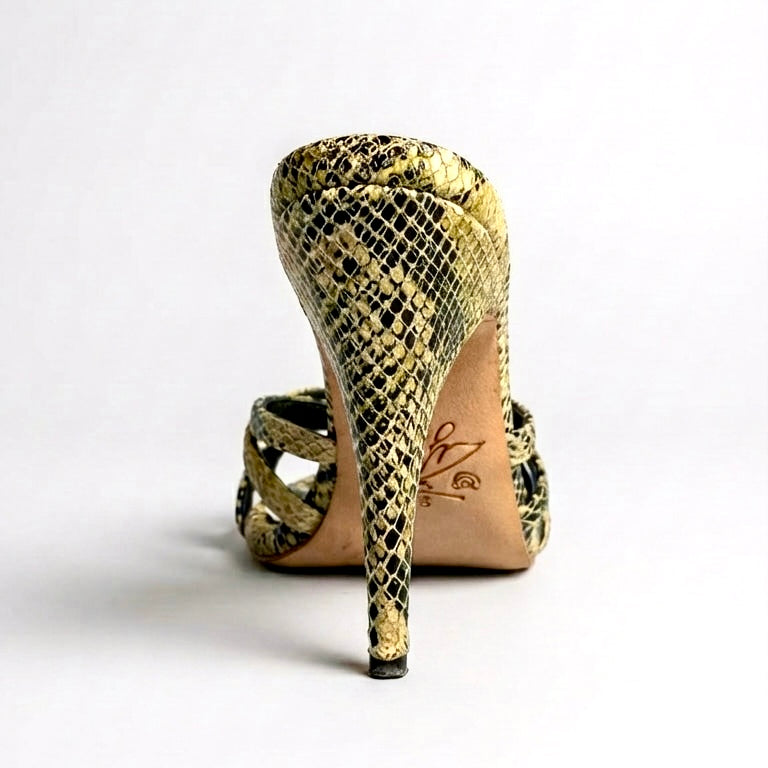 Vivi - Black and Gold Python Print - Limited Edition