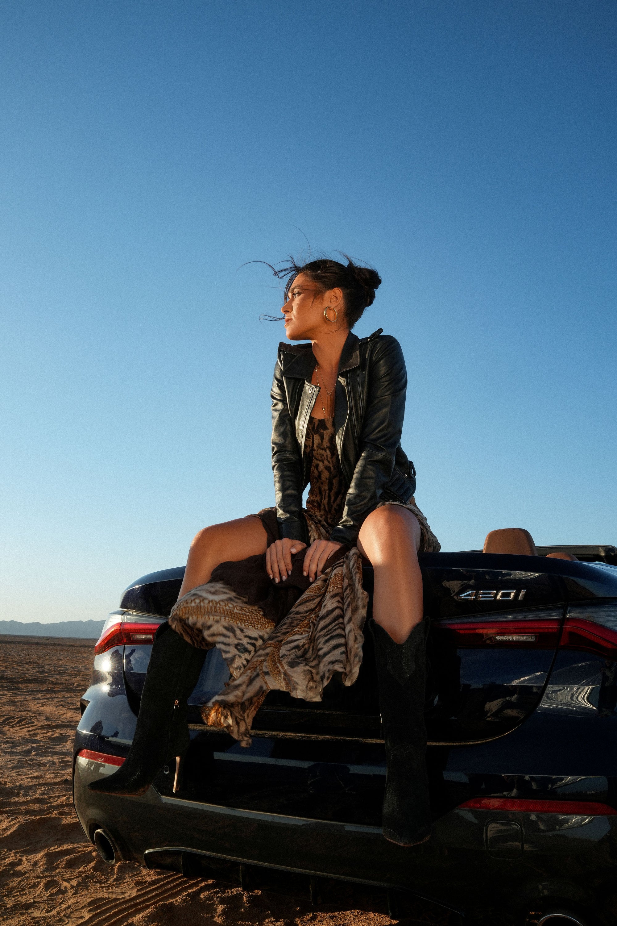 Sienna in Black Suede