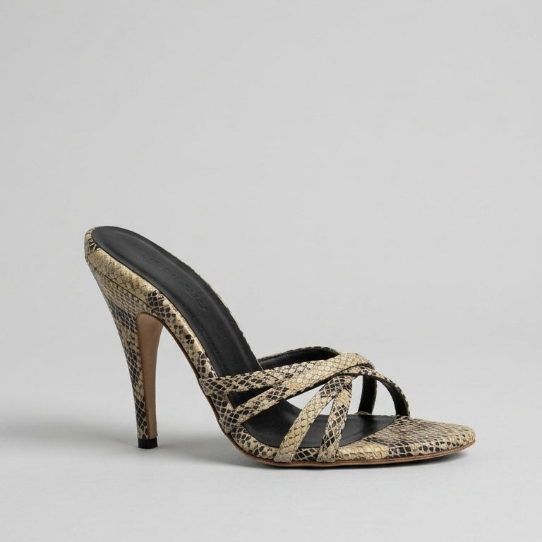 Vivi - Black and Gold Python Print - Limited Edition