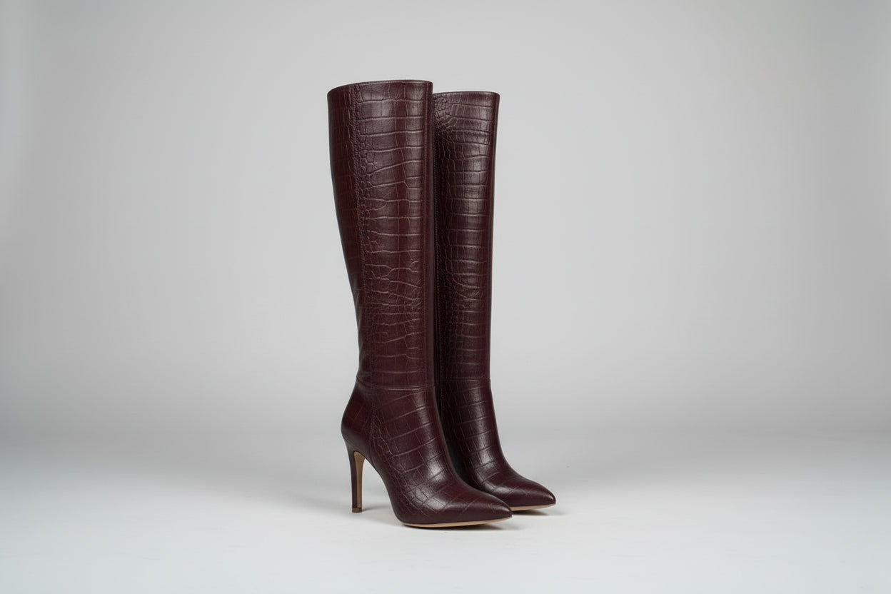 Camellia Boot - Dark Burgundy