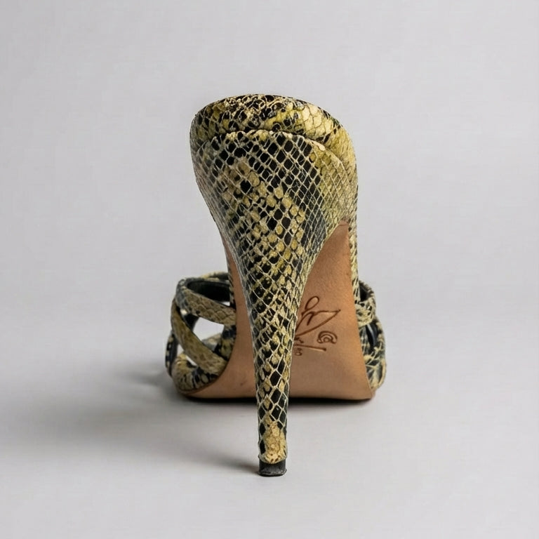 Vivi - Black and Gold Python Print - Limited Edition