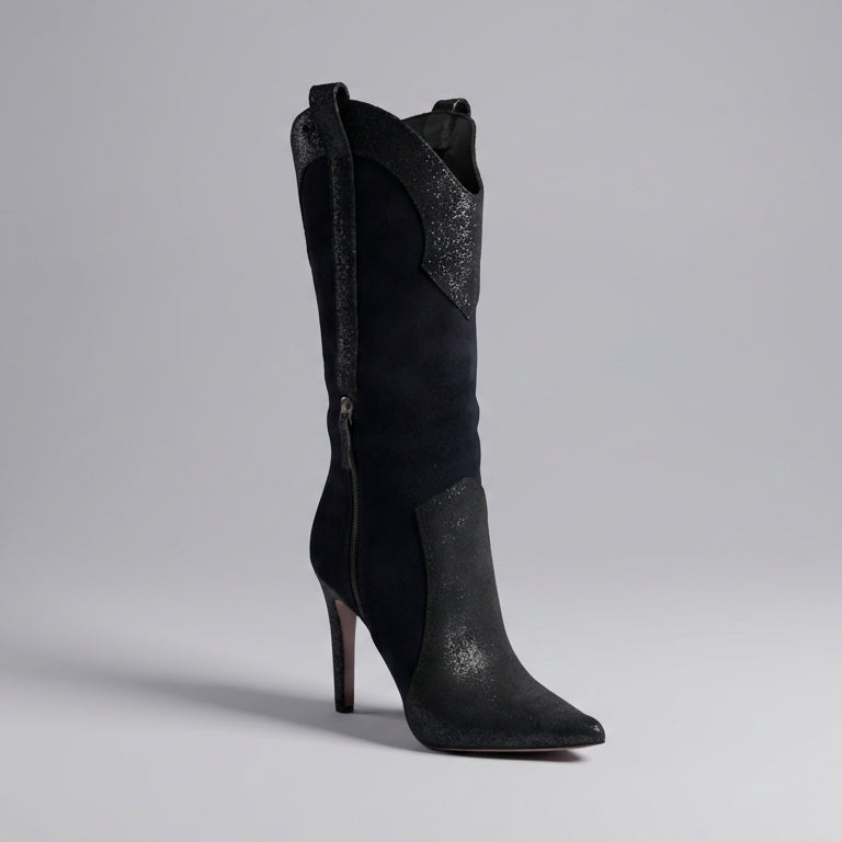 Sienna in Black Suede