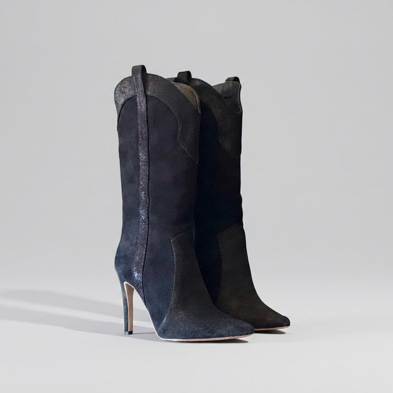 Sienna in Black Suede
