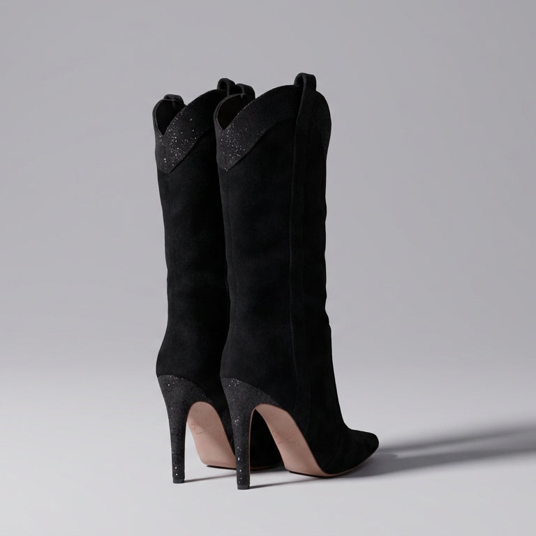 Sienna in Black Suede