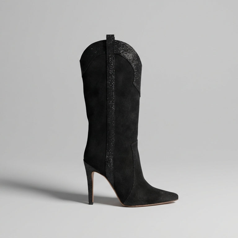 Sienna in Black Suede