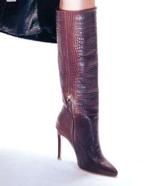 Camellia Boot - Dark Burgundy